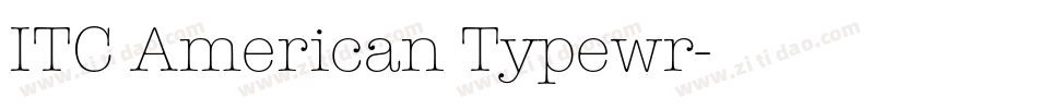 ITC American Typewr字体转换